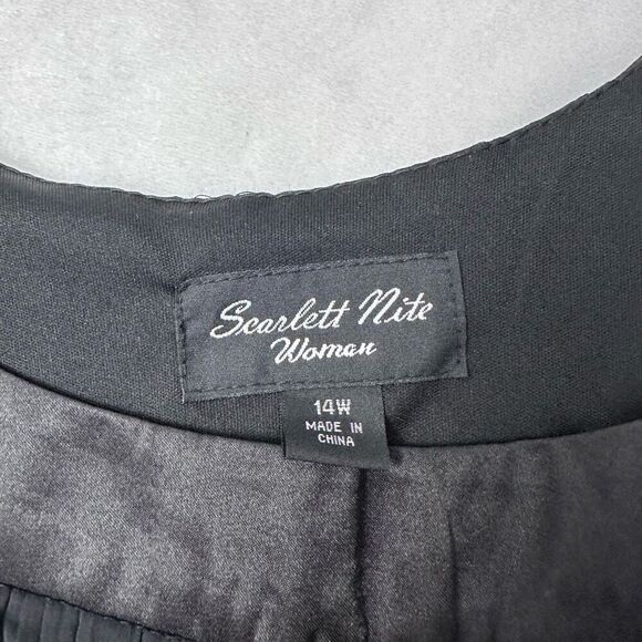 Scarlett Nite Woman 2 Piece Beaded & Pleated Cardigan & Tank Set sz 14 W - Picture 10 of 13